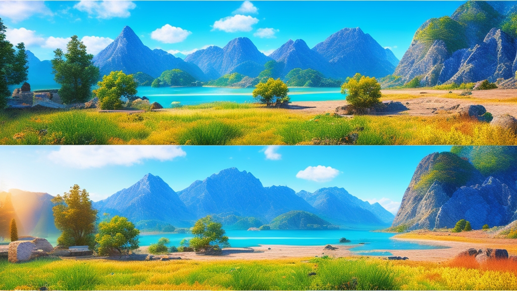 Osztott képernyős összehasonlítás játék grafikai beállításokkal ultra magas és optimalizált versenybeállítások között FPS számlálóval